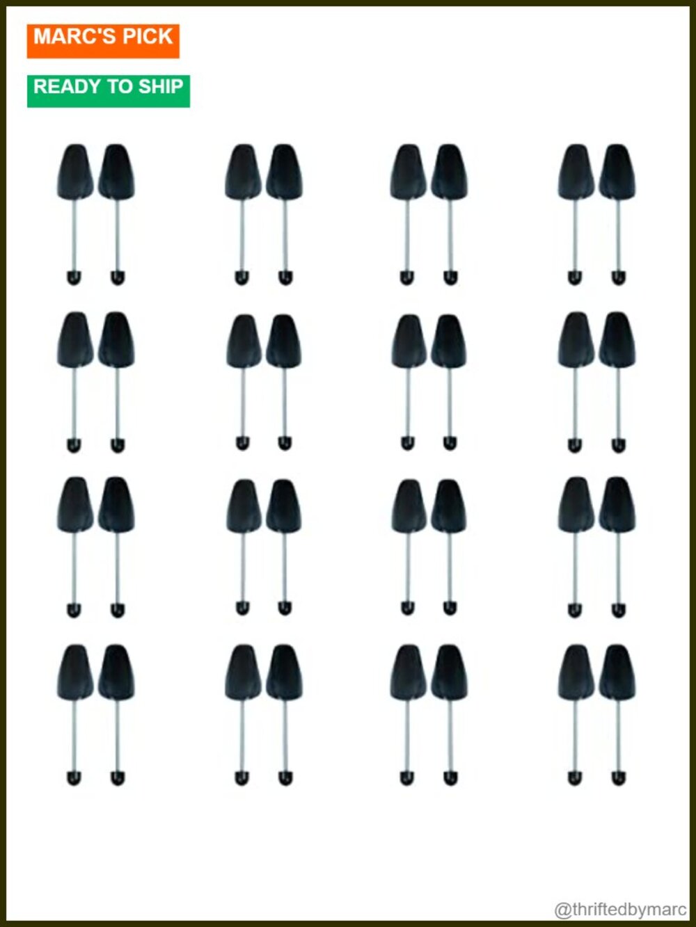 16 Pairs Plastic Shoe Trees Adjustable Shoe Shaper for Men